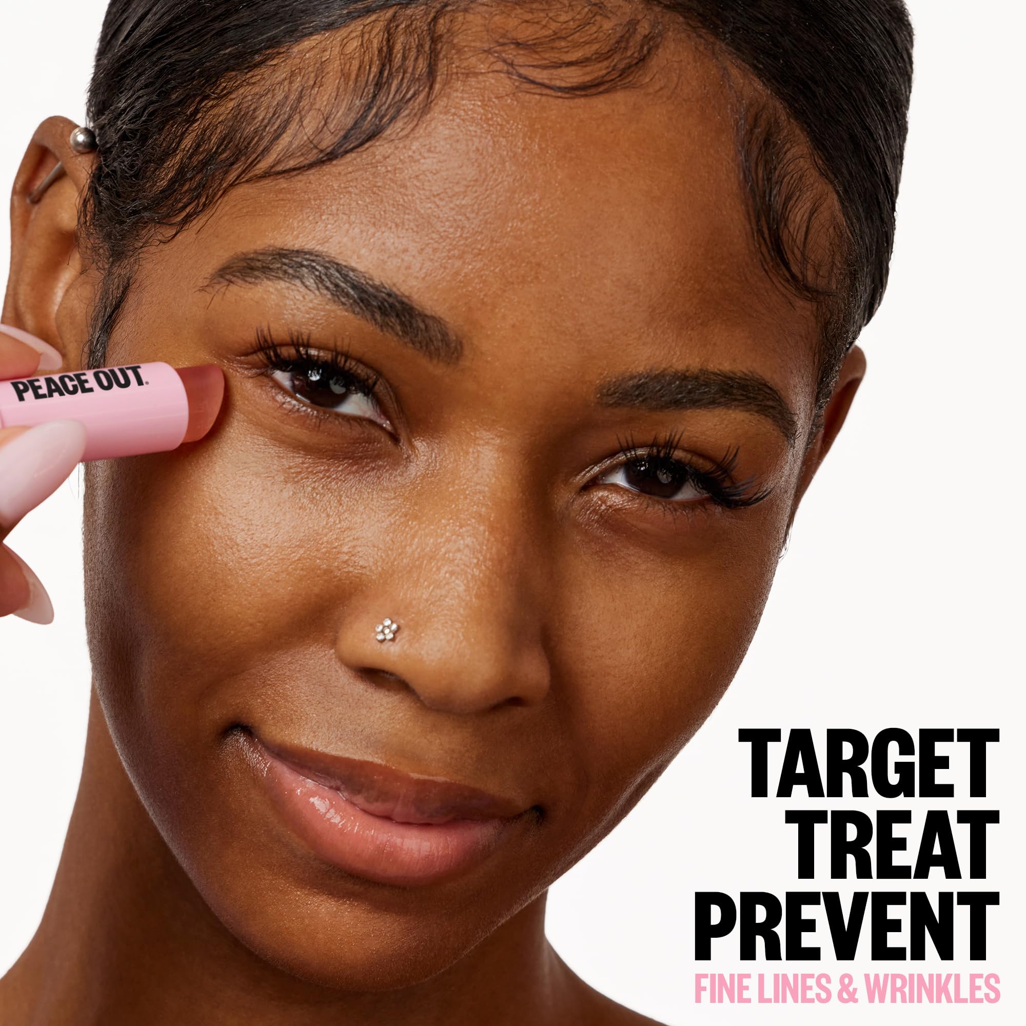Peptide complex concept image accompanying Peace Out eye care