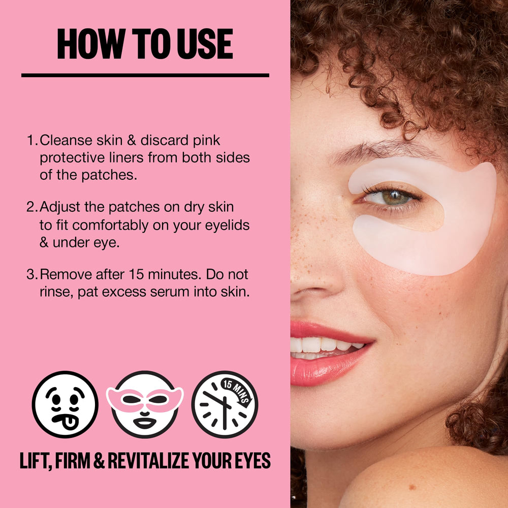 PEACE OUT Retinol Eye Lift Patches bio-cellulose texture delivering hydrating skin care