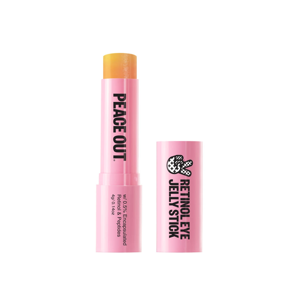 Peace Out Retinol Eye Stick tube for on the go under eye hydration