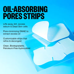 Peace Out Skincare face strip on cheek shows pore-smoothing potential