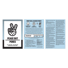 Peace Out Skincare nose strip on nose demonstrates targeted pore refinement