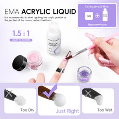 PEACECOLOR acrylic powder 11 shades for versatile nail art.