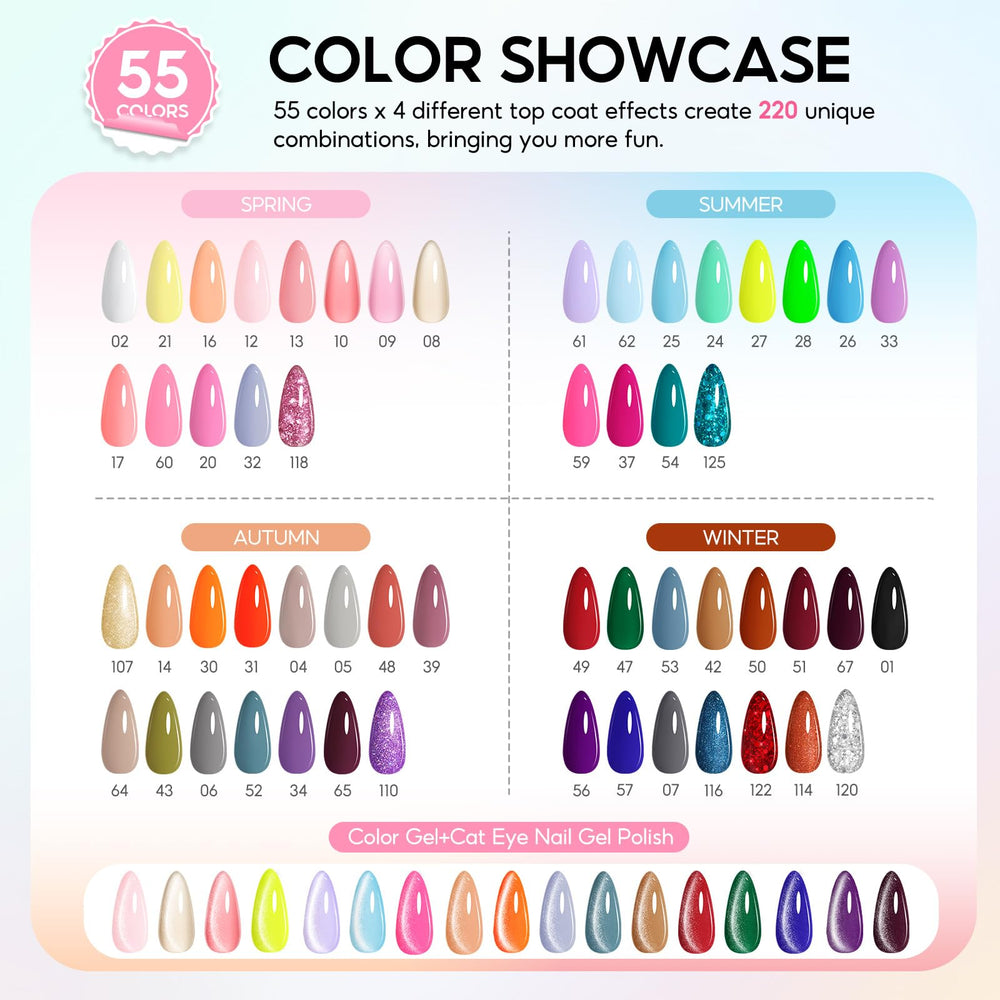 PEACECOLOR Cat Eye gel polish for layered sparkling effects.