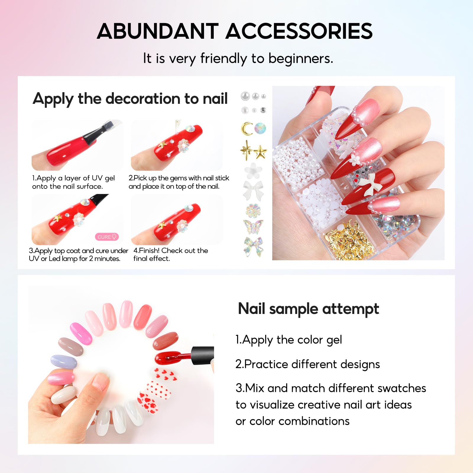 PEACECOLOR nail art stickers for creative accents.