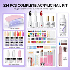 PEACECOLOR nail drill with seven bits for shaping and prep.