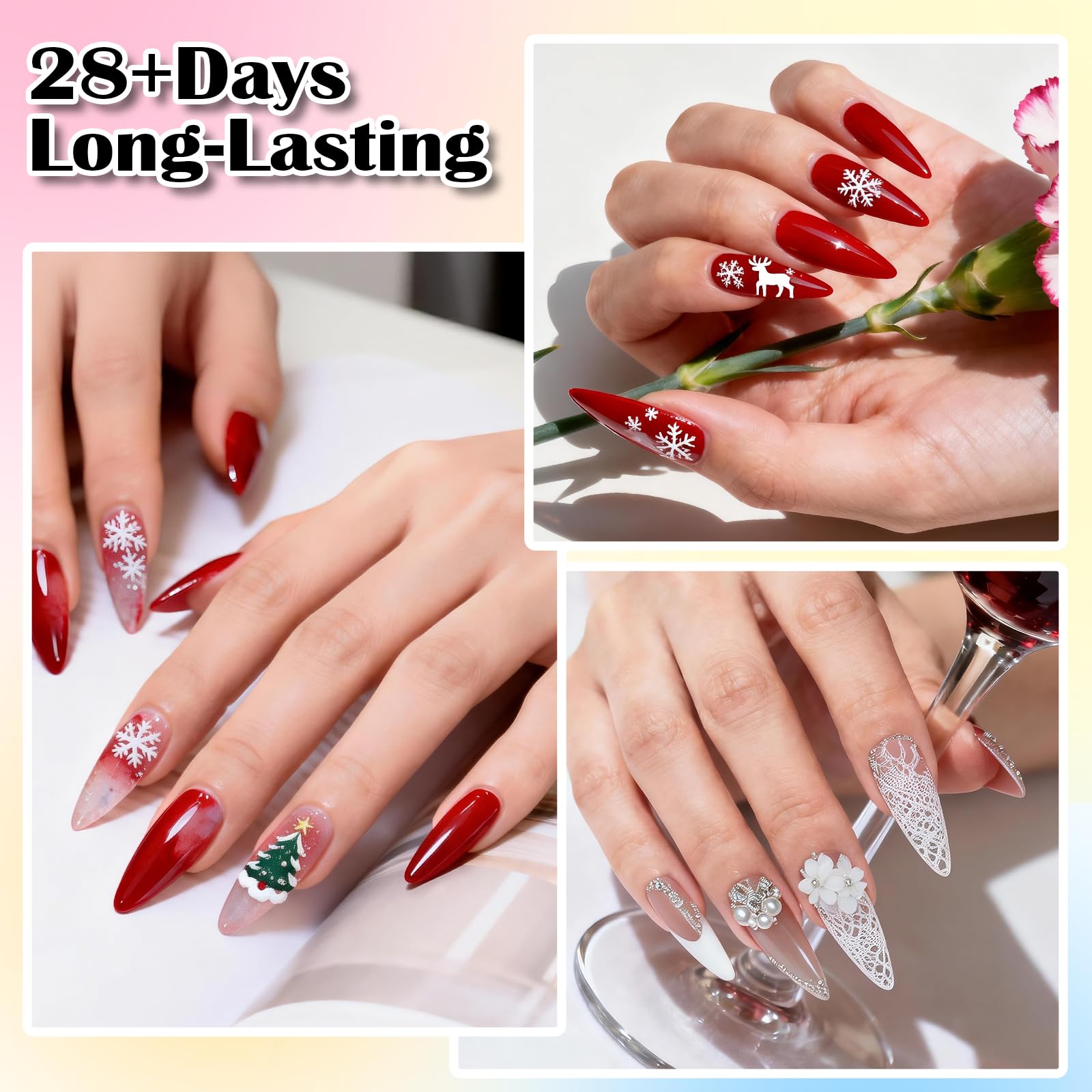 PEACECOLOR glossy top coat provides high-shine finish.