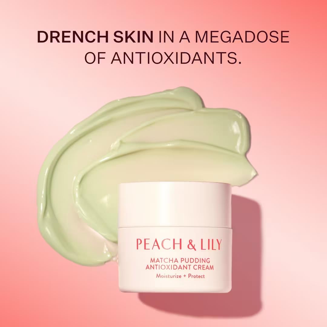 Peach & Lily Matcha Pudding packaging-front image emphasizes vegan cruelty-free skincare