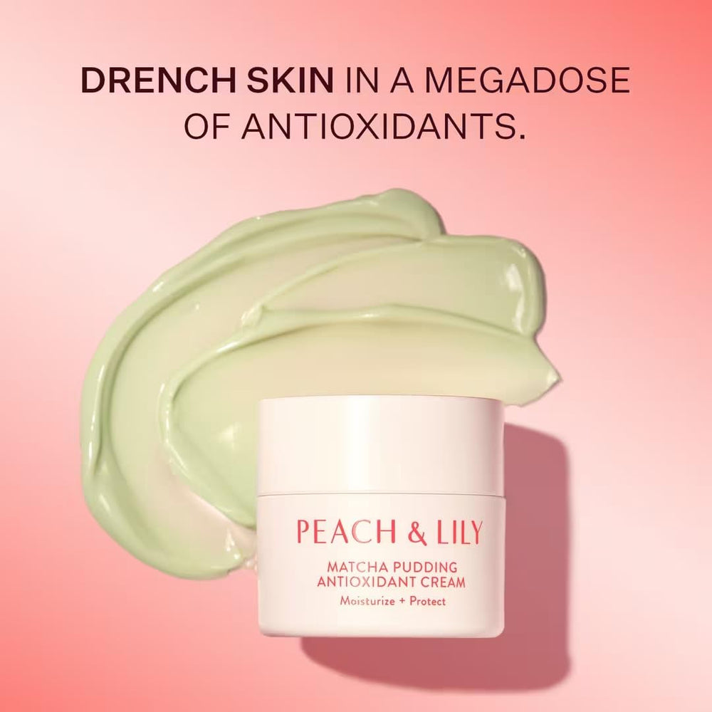 Peach & Lily Matcha Pudding packaging-front image emphasizes vegan cruelty-free skincare