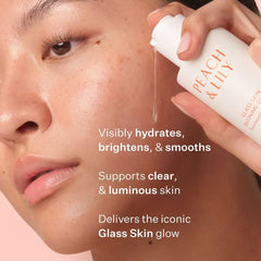 Peach & Lily niacinamide serum close-up reveals calming brightness.