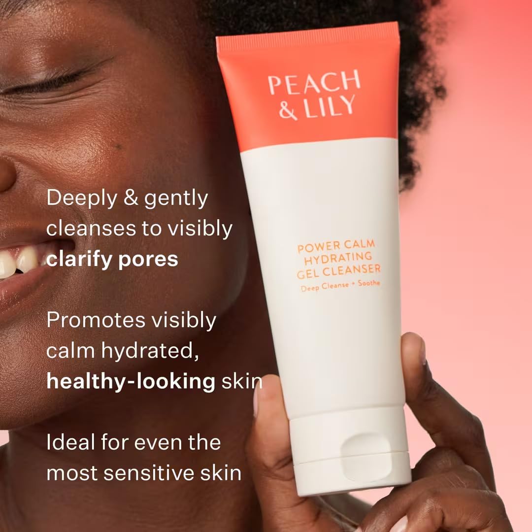 Peach & Lily Power Calm packaging highlighting vegan and cruelty-free clean beauty promise.