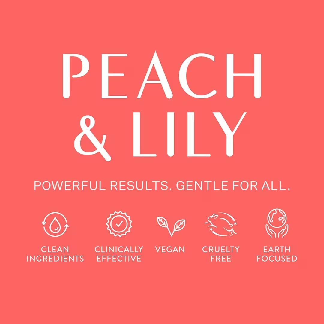 Peach & Lily Serum absorption closeup illustrating smooth application