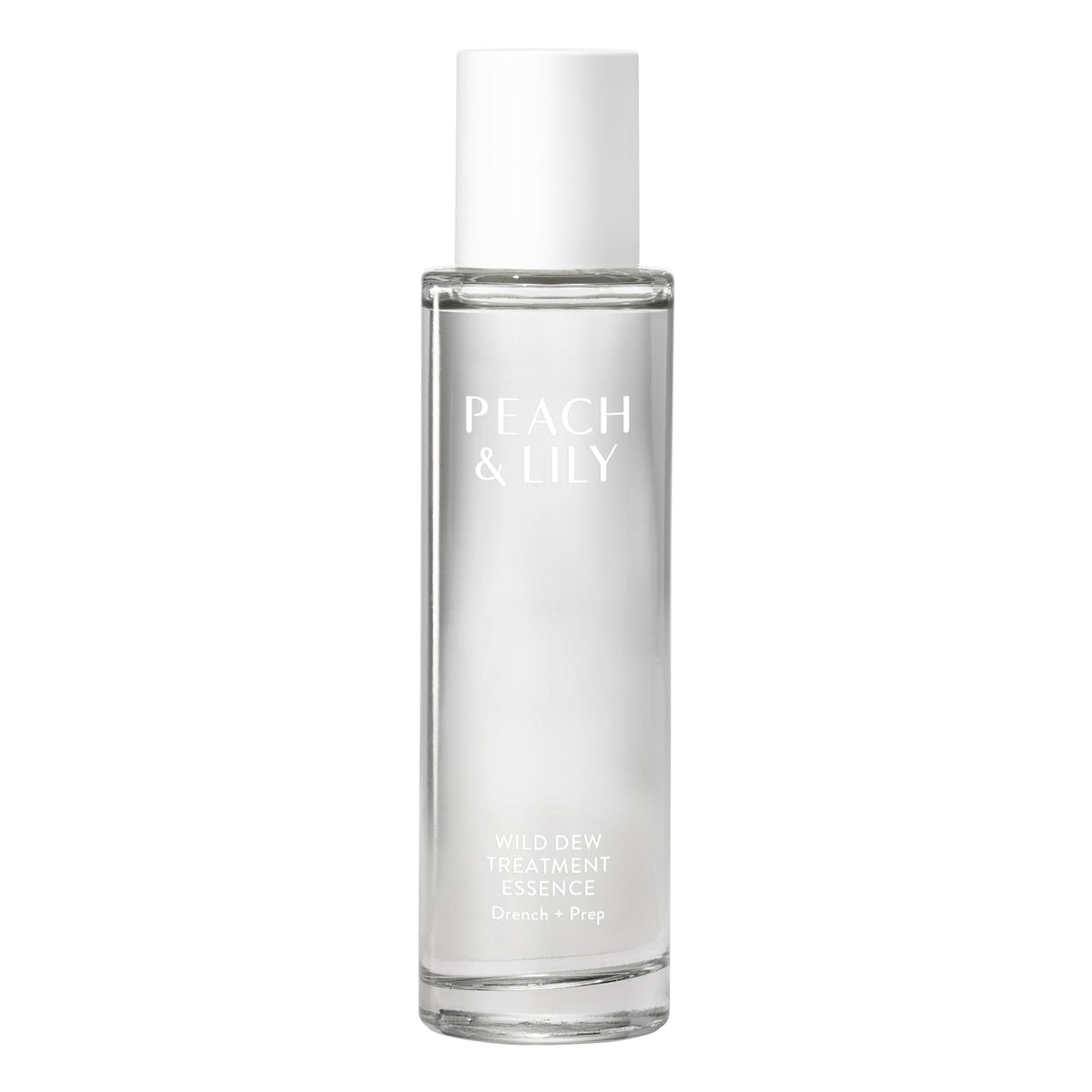 Peach & Lily Wild Dew Treatment Essence bottle showing featherlight hydration for glass skin prep.