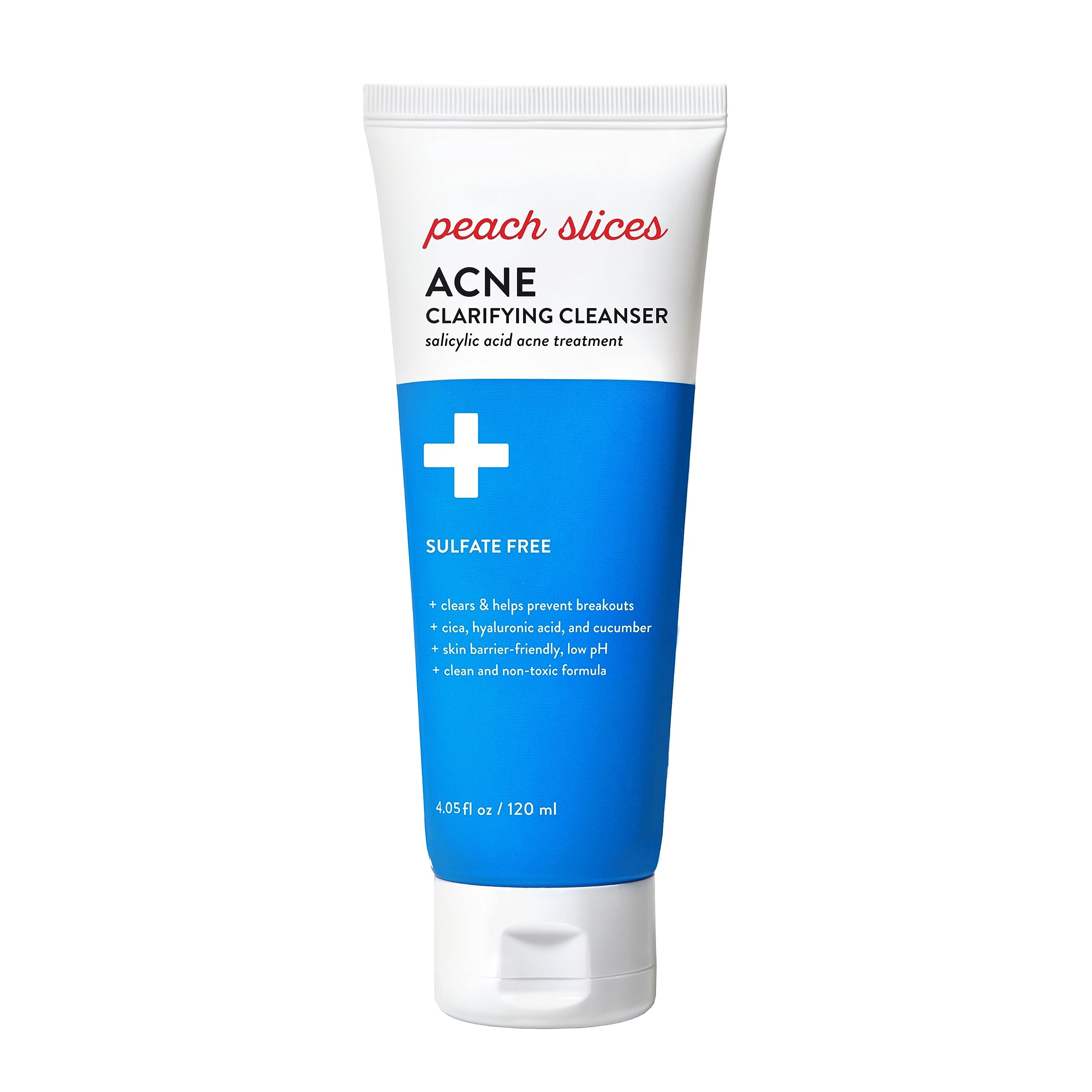 Peach Slices acne-clarifying-cleanser-bottle: a gentle daily cleanse for clearer, balanced skin.