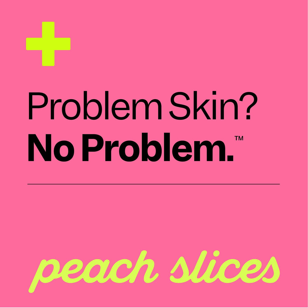 Used Peach Slices patch on tissue illustrating absorbed fluid and barrier protection benefit