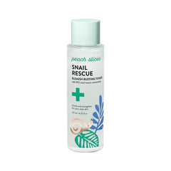 Peach Slices Snail Rescue Toner bottle close-up highlighting lightweight hydration