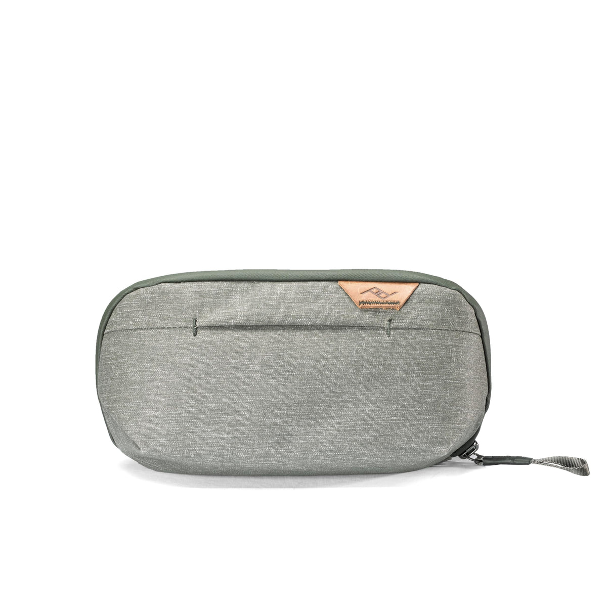Peak Design Small Wash Pouch Sage front view with organized storage for travel hygiene