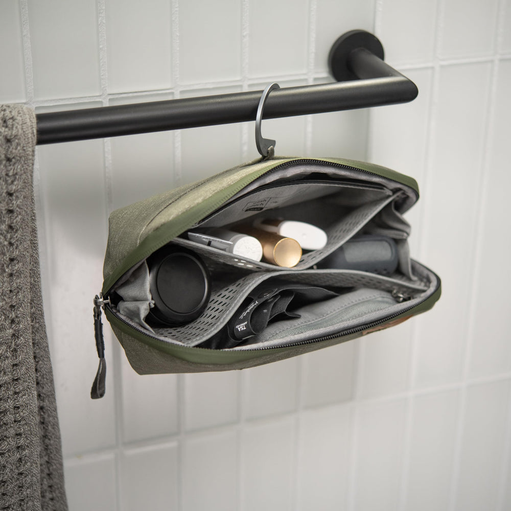 Peak Design Small Wash Pouch Sage travel essential for organized trips