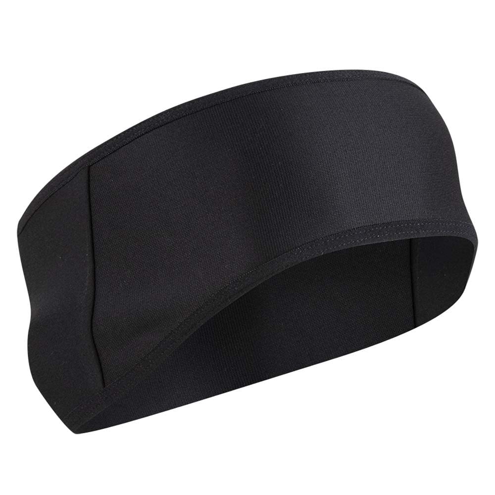 PEARL IZUMI Amfib Lite Headband in black provides warmth without bulk for chilly rides.