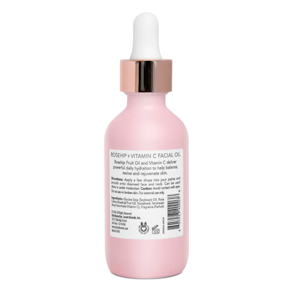 Pearlessence Rosehip Balancing Oil with vitamin C promotes brightness and even tone.