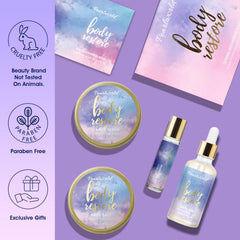 PearlWorld spa kit bath salts in a jar scent hints of relaxation.