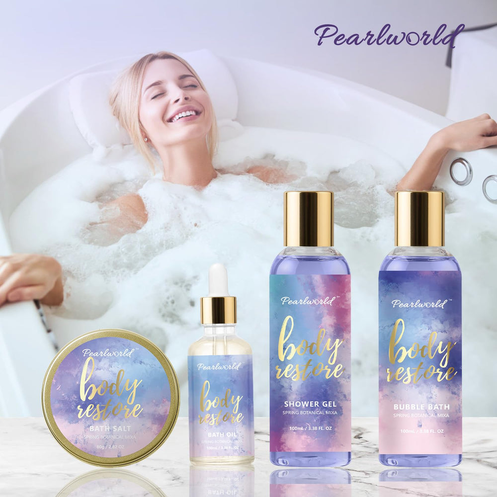 PearlWorld spa kit gift card note included for personal touch.