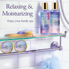PearlWorld spa kit shower gel bottle smooth lather for daily cleanse.