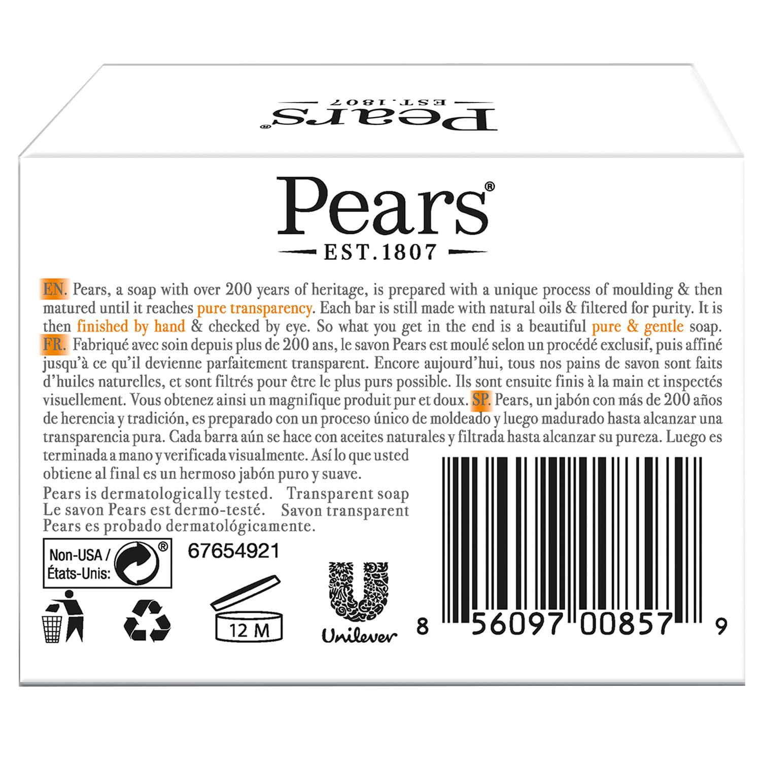 Pears soap shower routine suggests skin-friendly cleansing.