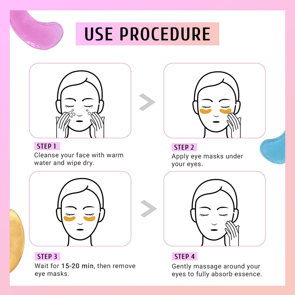PEAUAMIE hyaluronic eye mask under-eye application delivers deep hydration