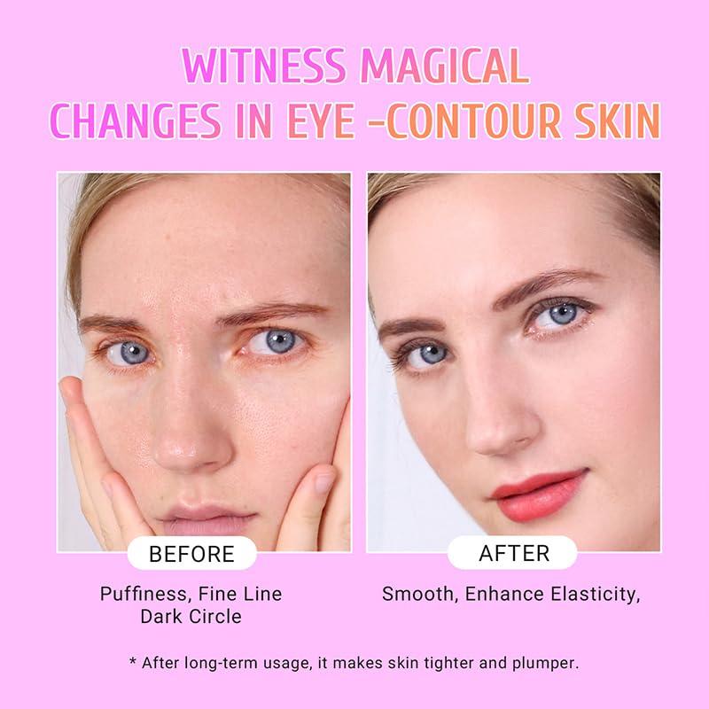 PEAUAMIE rose eye mask under-eye application shows soothing relaxation
