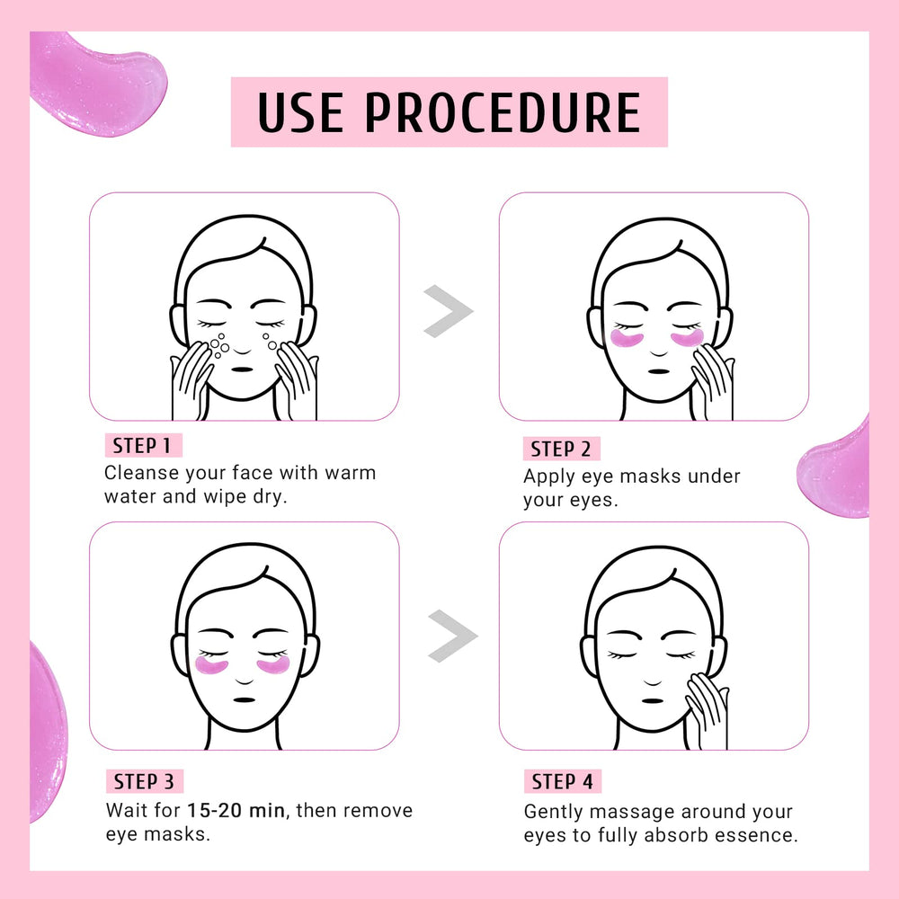 Peauamie rose-eye-patch after-use demonstrates refreshed under-eye appearance.