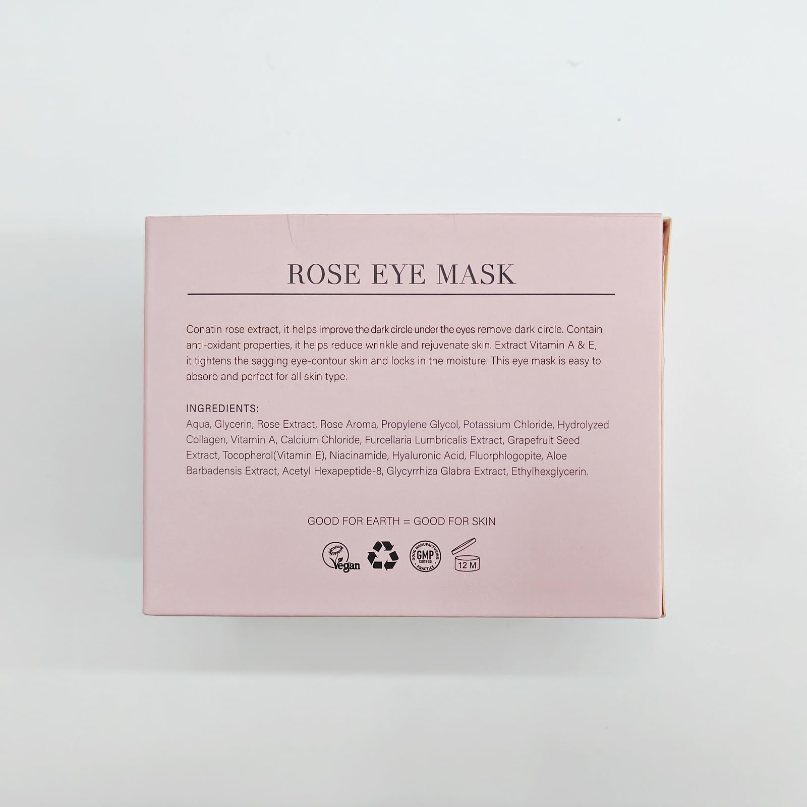 Peauamie rose-eye-patch texture closeup reveals gel-like serum and skin contact.