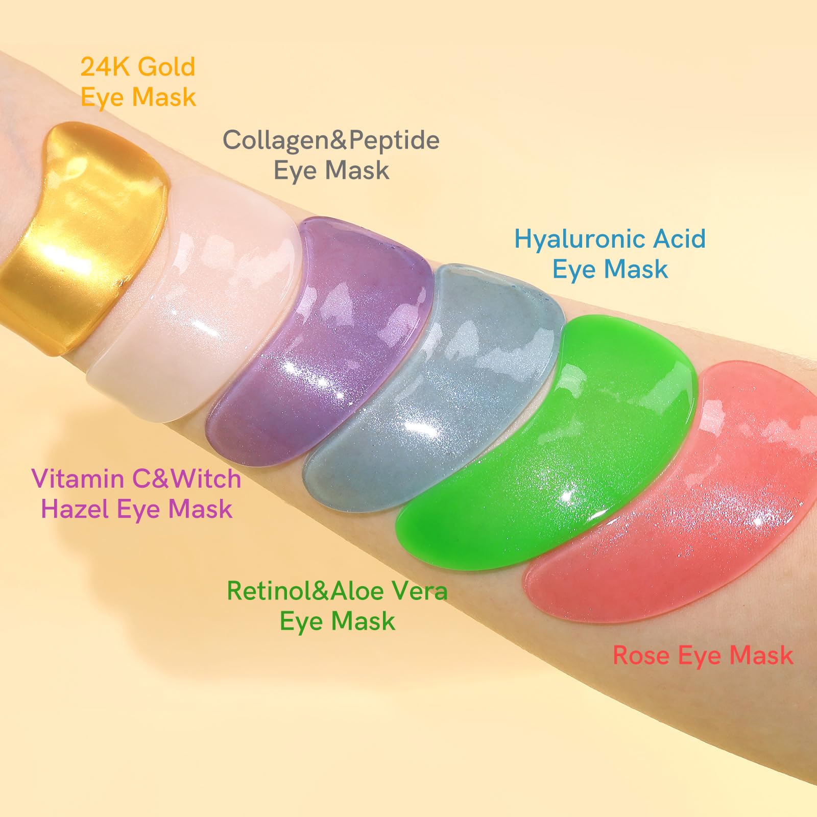 Peauamie retinol Aloe Vera eye patches emphasize smoothing and soothing texture