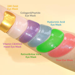 Peauamie retinol Aloe Vera eye patches emphasize smoothing and soothing texture