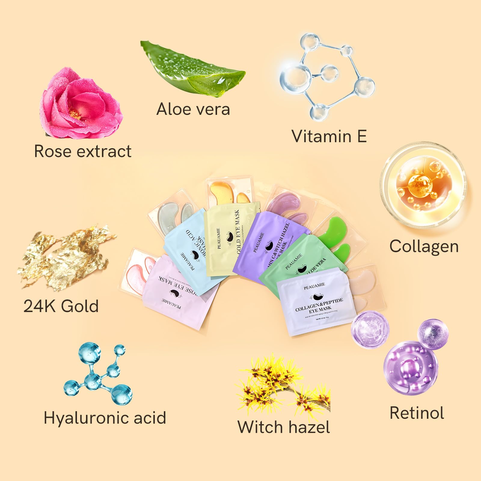 Peauamie rose formula patches suggest delicate care and calming ritual