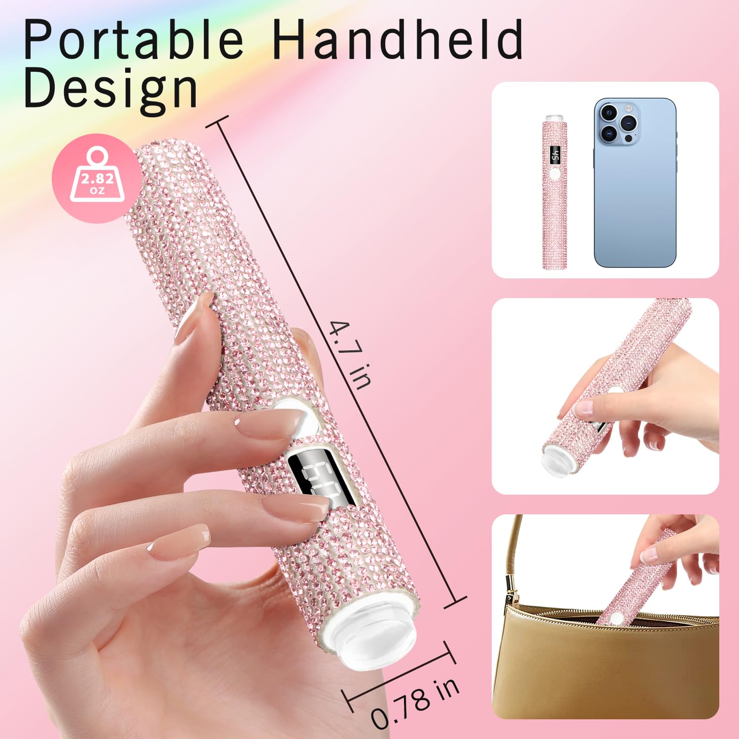 Peccera handheld UV light fast cure 45s-60s supports rapid gel drying.