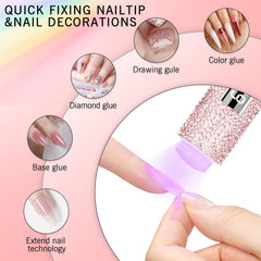 Peccera handheld UV light silicone heads included expand designs for French nails.