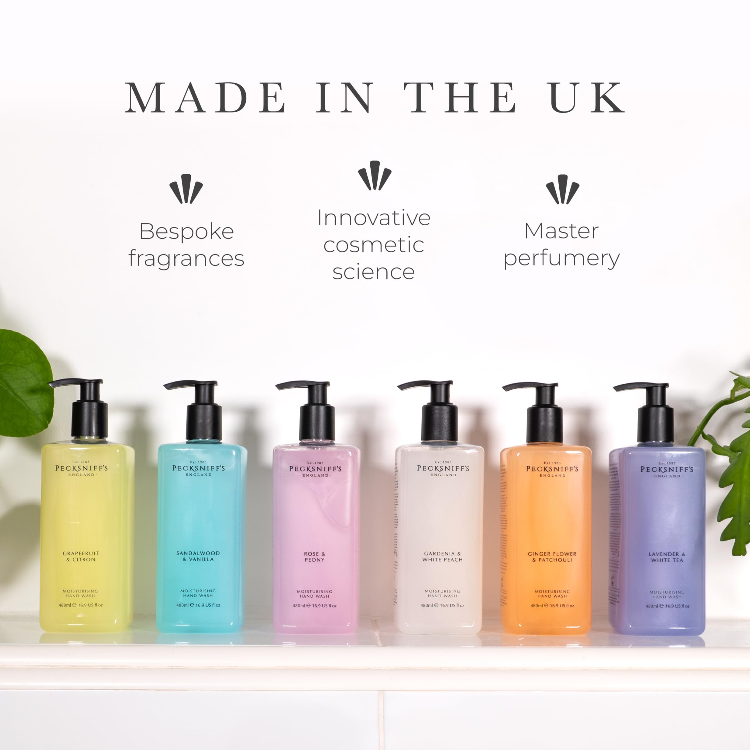 Pecksniff's Hand Wash foaming lather demonstrates a rich, soft skin feel.