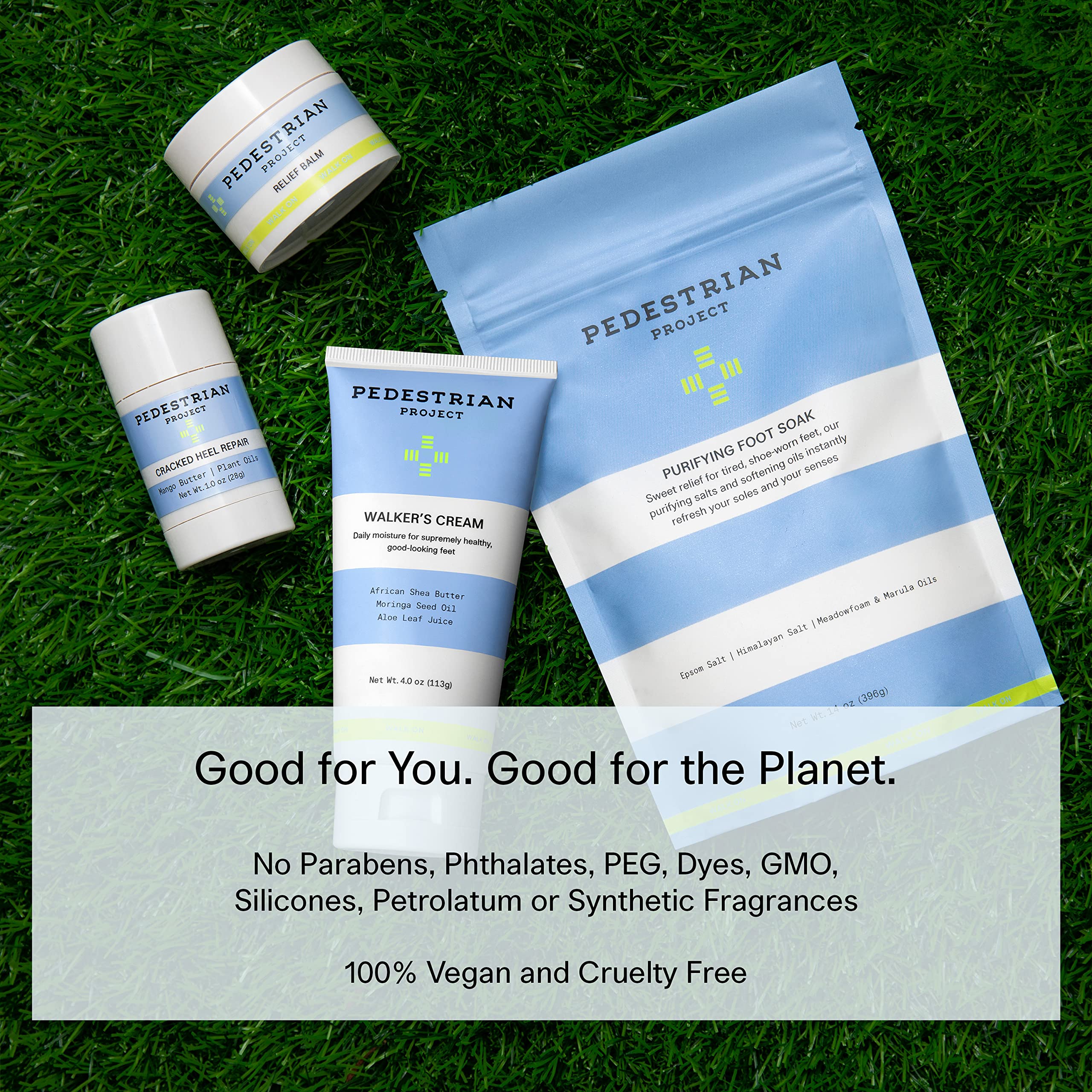 Pedestrian Project balm texture gliding over skin for quick, non-greasy hydration