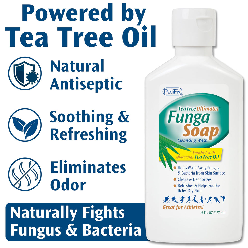Pedifix FungaSoap skin-softness close-up suggests smoother skin after use.