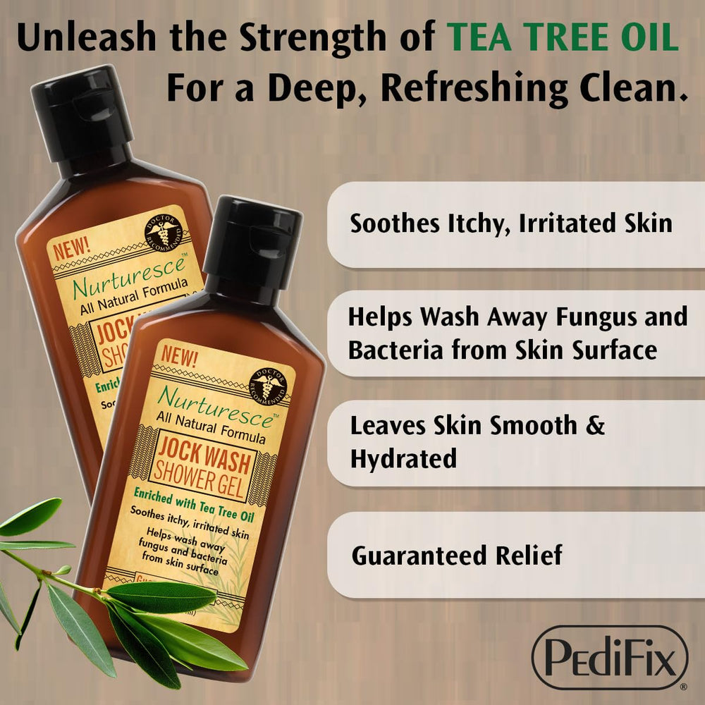 Pedifix PediFix Nurturesce Jock Wash ingredients tea tree highlight skin-friendly cleansing