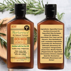 Pedifix PediFix Nurturesce Jock Wash tea tree closeup shows natural cleansing ingredients