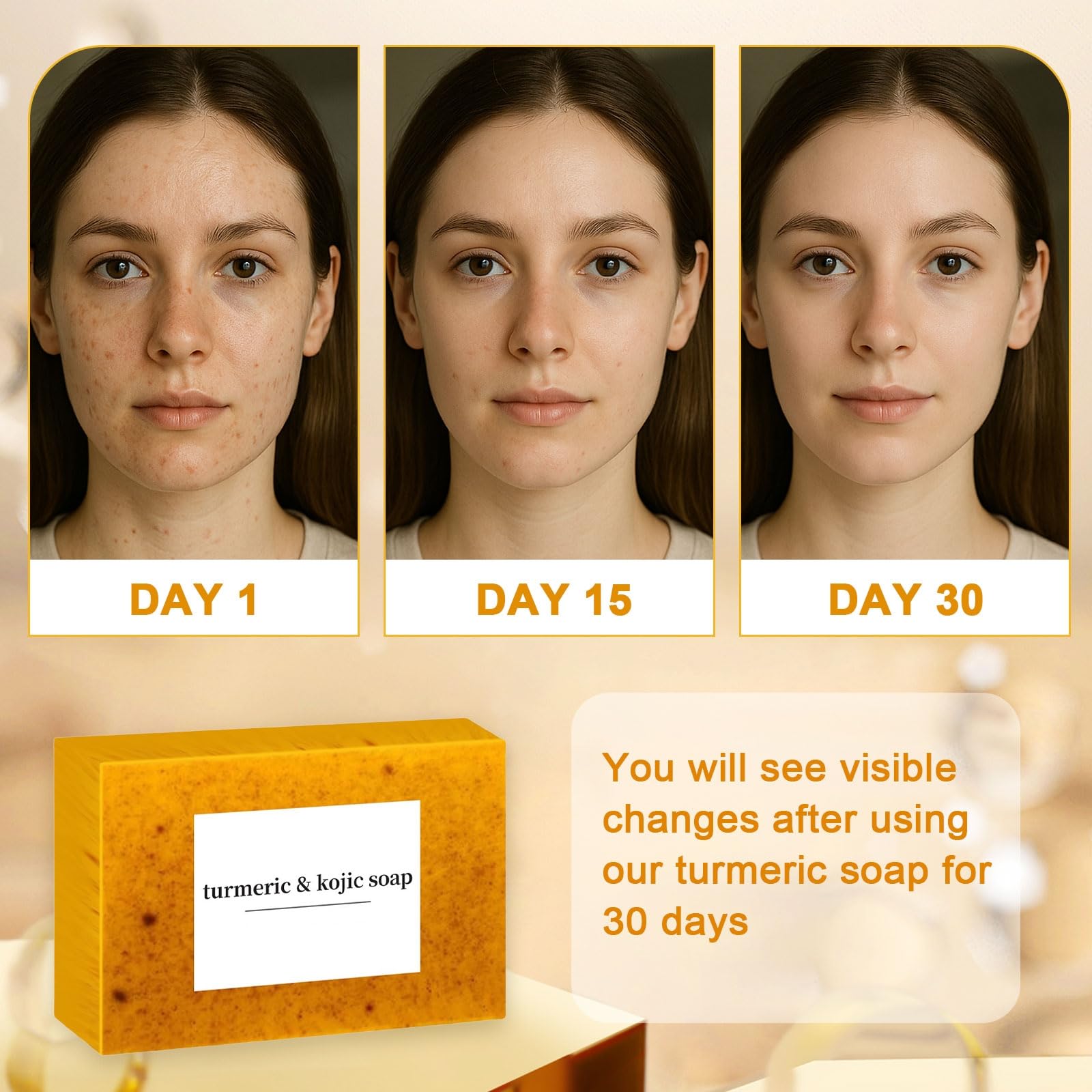 Peehss turmeric soap bar closeup showing rich texture for gentle cleansing