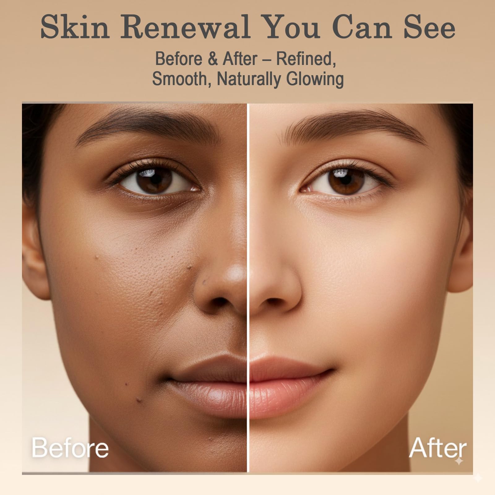 Body and face application image for Peel Shot Glow Rice Ampoule Du