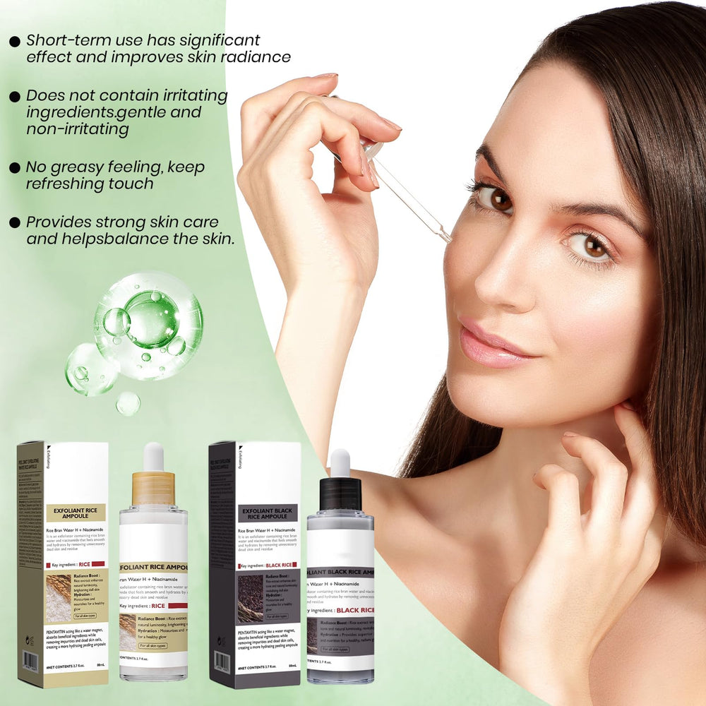 Peel Shot Glow Rice Ampoule Duo allantoin calming action on irritated skin