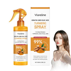 Peel Shot Keratin Care Kojic Turmeric Spray bottle front for radiant skin.
