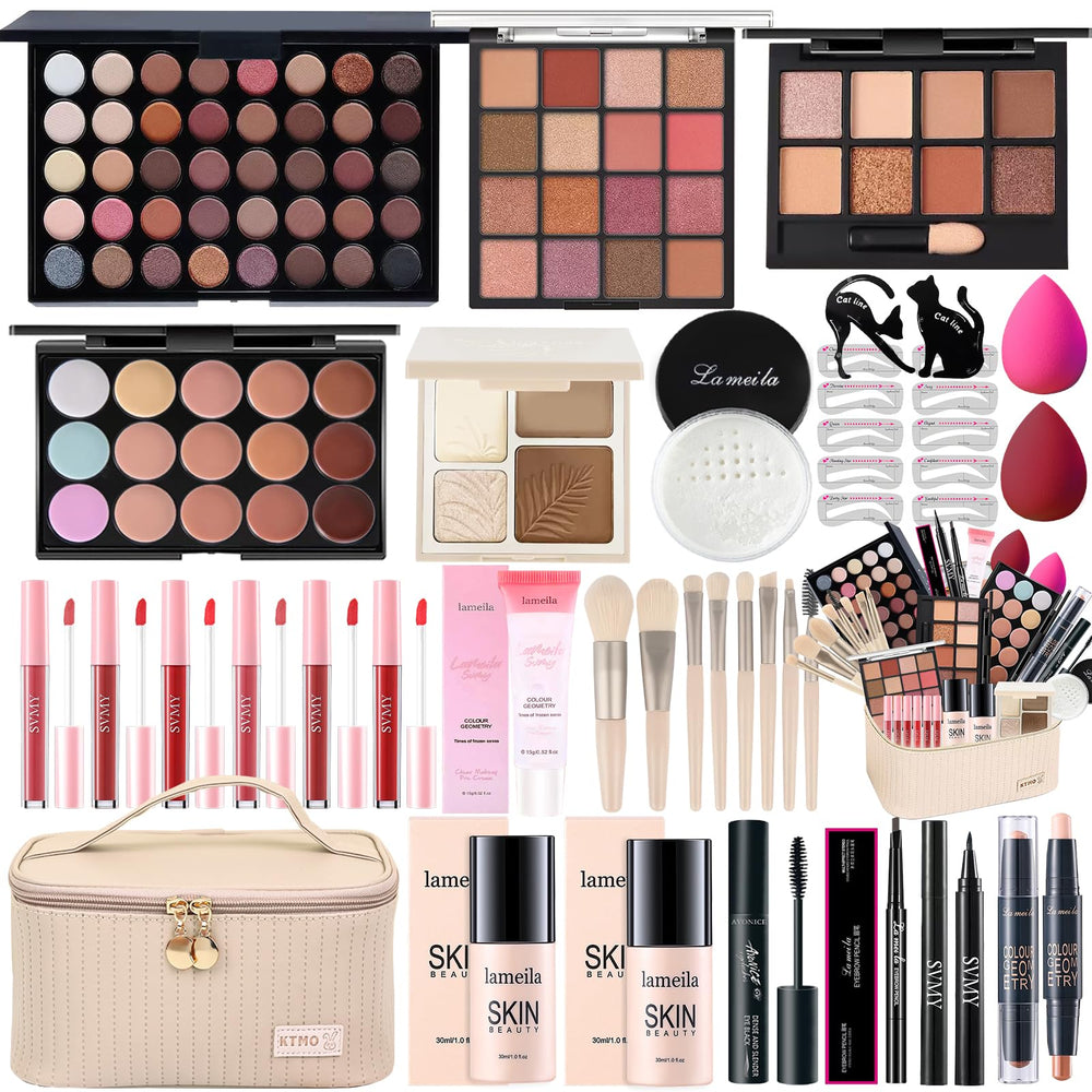 Peenice all-in-one makeup kit trio eyeshadow palettes for versatile looks.