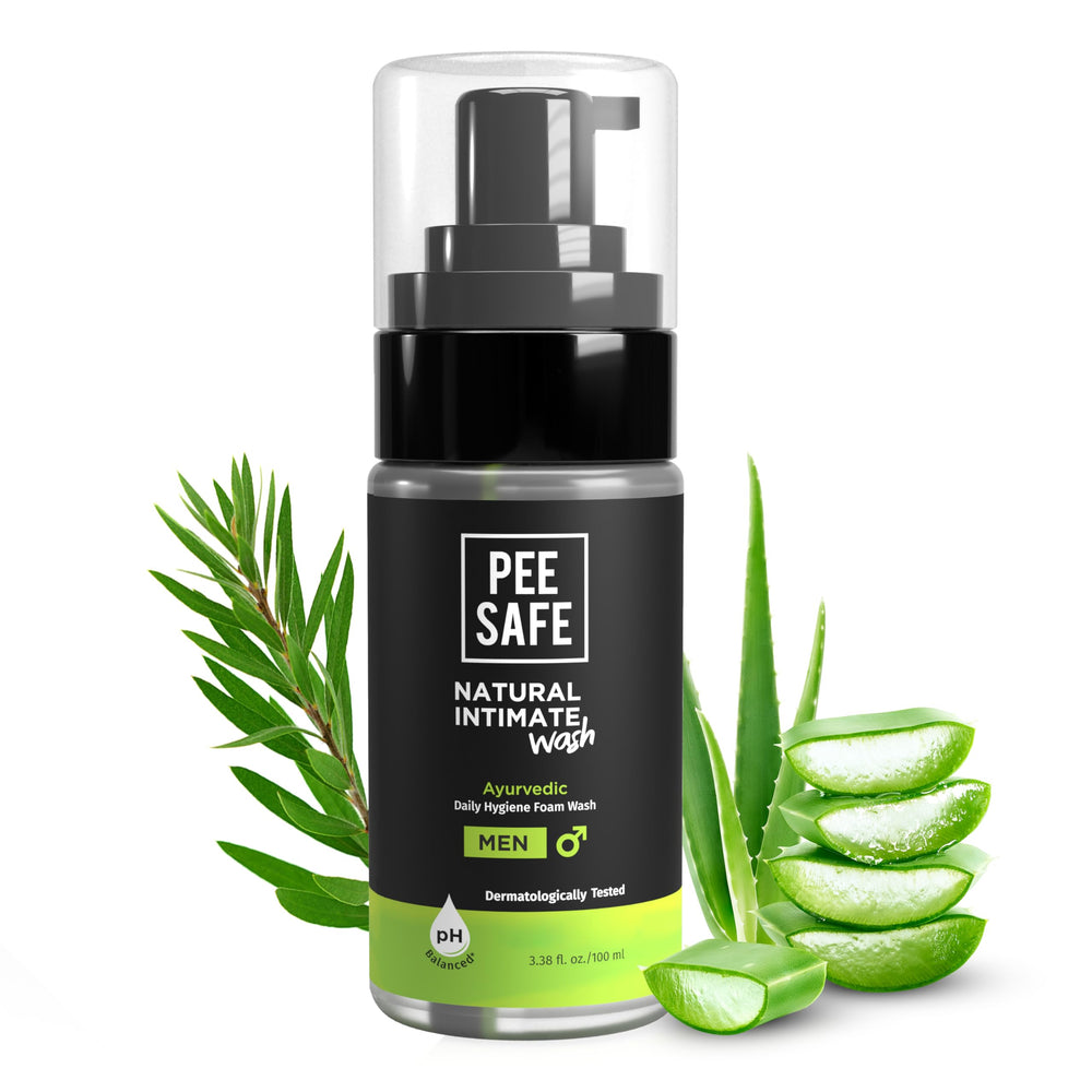 Pee Safe Mens Intimate Wash bottle promotes gentle, balanced cleansing for daily care.