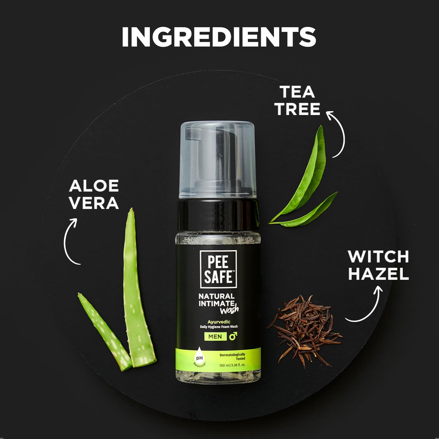 Pee Safe Mens Intimate Wash foaming lather lathers rich, invigorating wash.