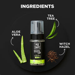 Pee Safe Mens Intimate Wash foaming lather lathers rich, invigorating wash.