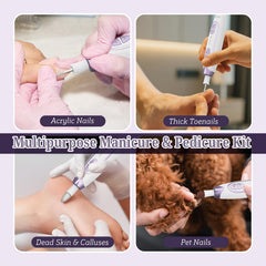 PELCA S supports 5 speeds for natural to thick nails.